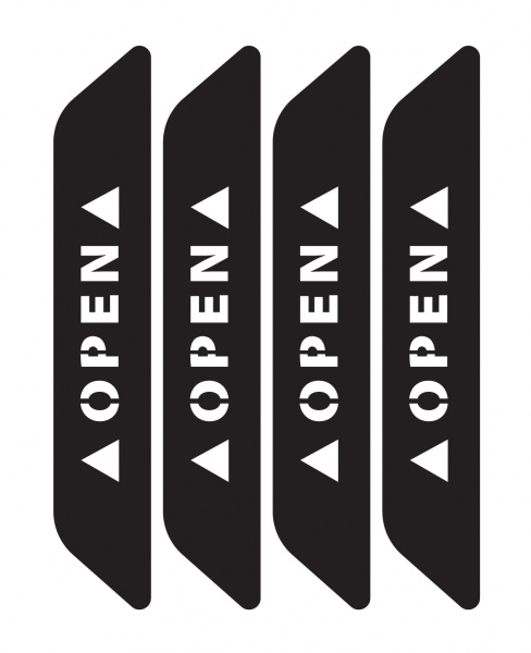 Світловідбивна наліпка LOOM Open LM-10078-black для твердих поверхонь