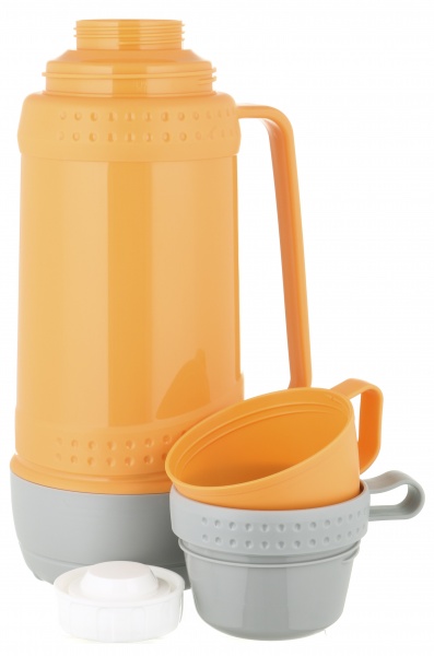 Термос Mercury со стеклянной колбой оранжевый 1800 мл Flamberg Smart Kitchen