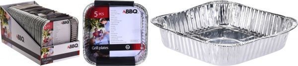 Контейнер для барбекю 20.5х20.5х4.6 см 5 штук DV5300140