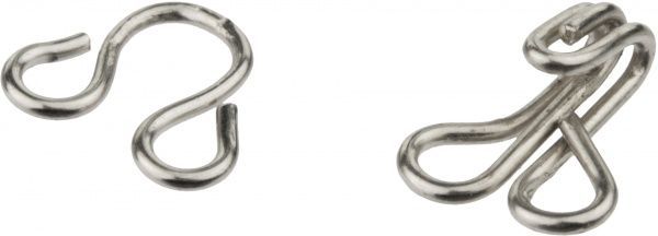 Крючок для одежды серебристый 25 шт.