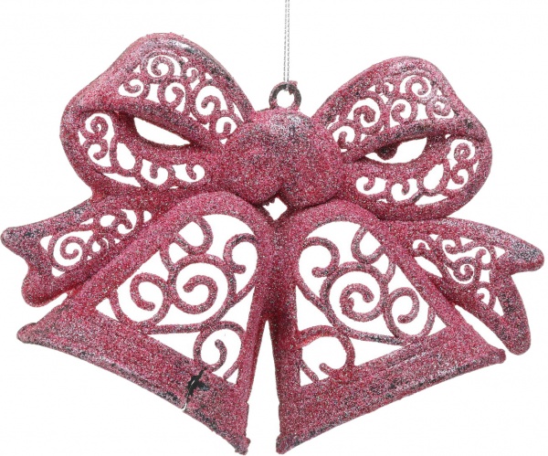 Декоративная подвеска Колокольчик 15 см розовый HFF234P