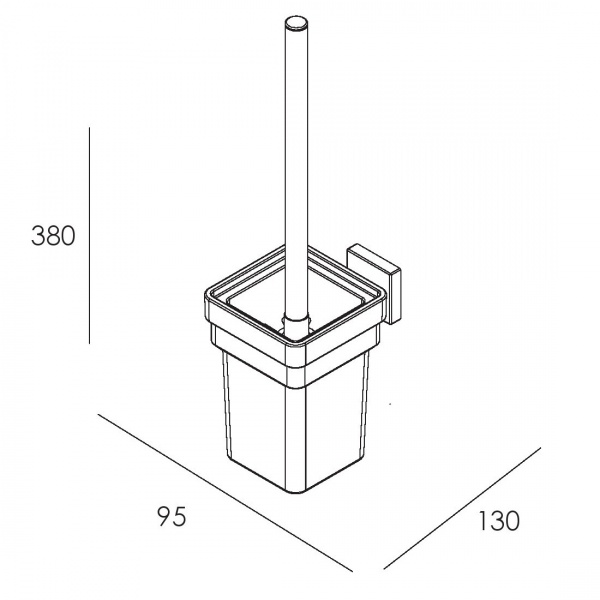 Йоржик для унітаза Imprese Bilovec 151255B чорний