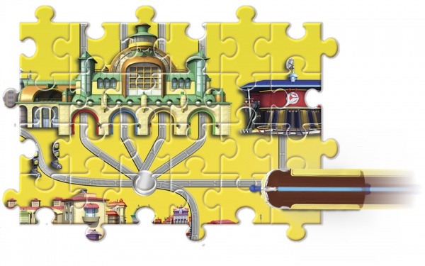 Паровозик Chuggington Фростини с механической функцией и пазлом EU890304