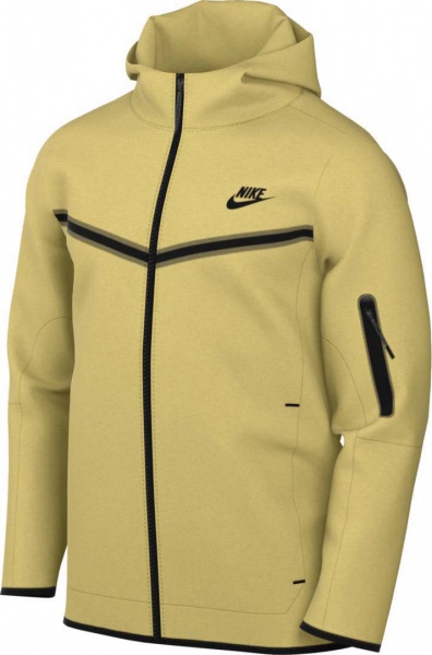 Джемпер Nike M NSW TCH FLC HOODIE FZ WR CU4489-700 р. S желтый