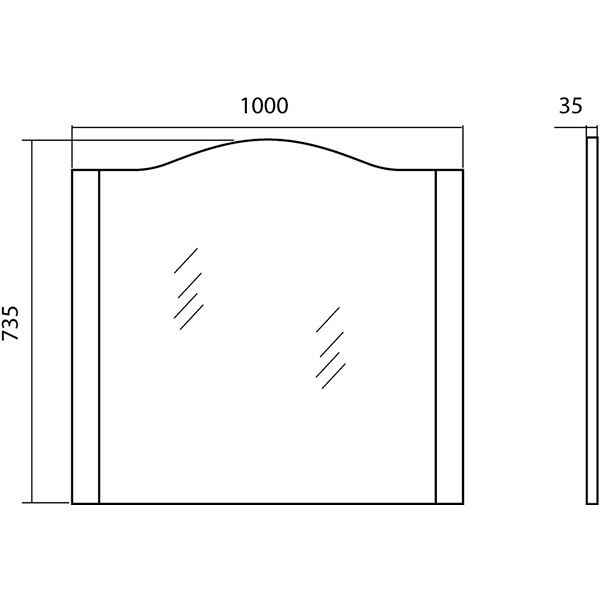 Дзеркало Aqua Rodos Классік New 100 