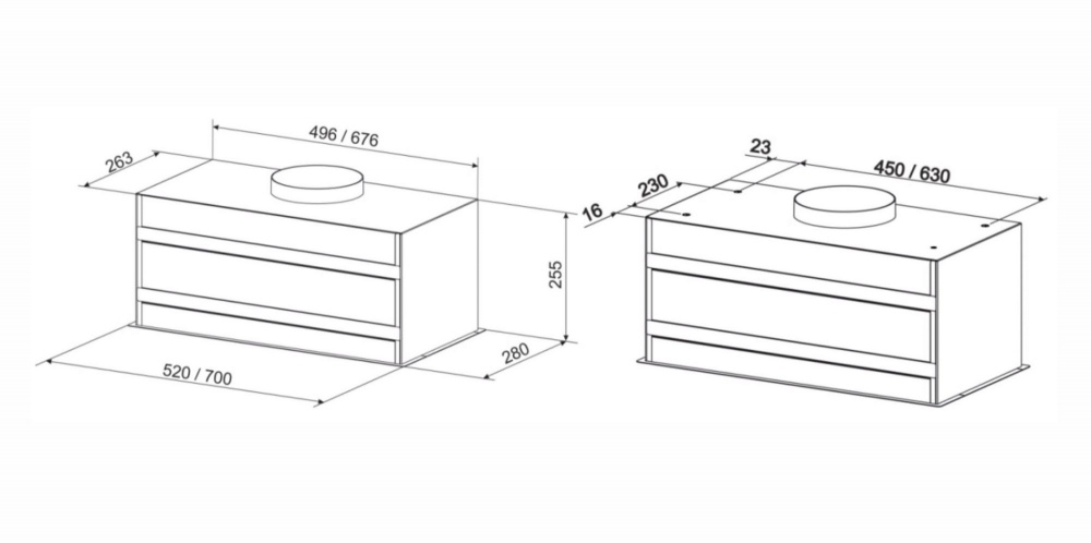 Вытяжка Eleyus URBAN 1200 LED 52 WH