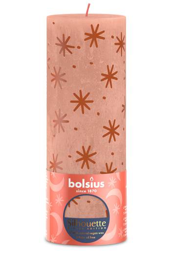 Свеча Silhouette Рустик Снежинка 190/68 Bolsius