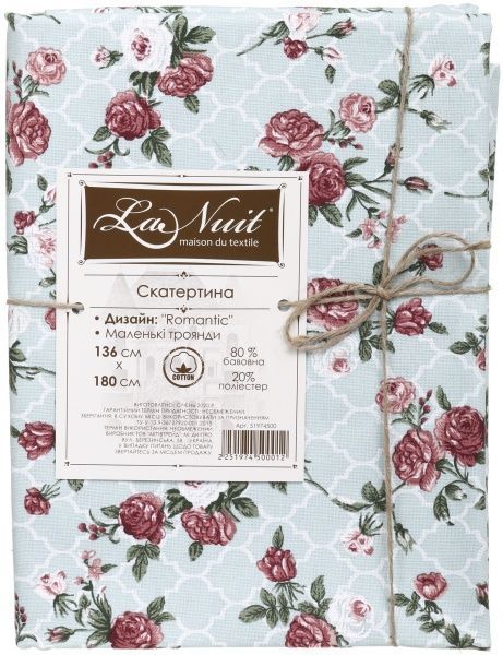 Скатерть Romantic Маленькие розы 136x180 см разноцветный La Nuit 