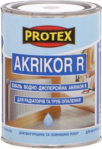 Емаль Protex Akricor R для радіаторів білий напівглянець 0,75л