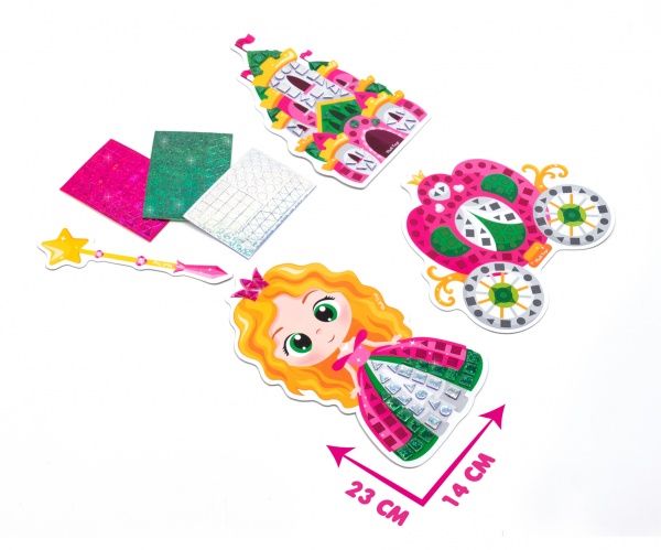 Набор для творчества Vladi Toys Блестящая мозаика Принцесса VT4511-05