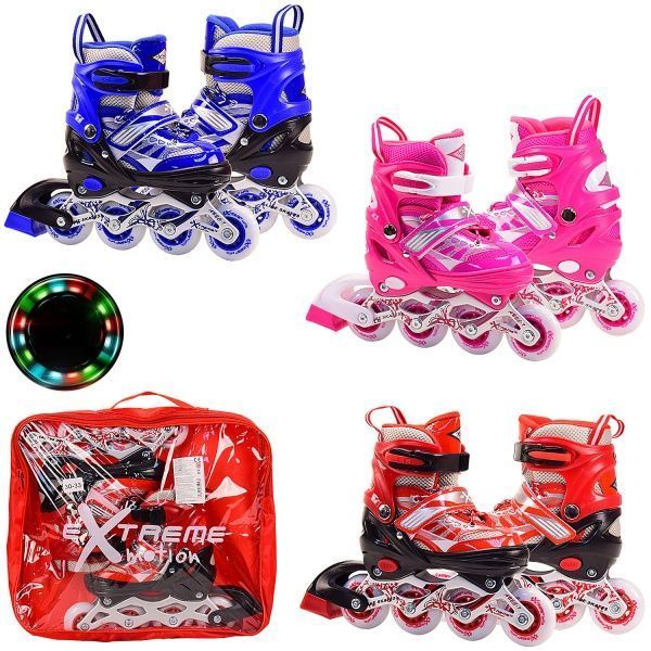 Роликові ковзани з підсвіткою R2057 р. 30-33 в асортименті