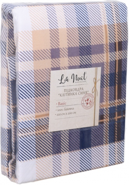 Підковдра Клітинка синя (фланель) 200x220 см La Nuit 