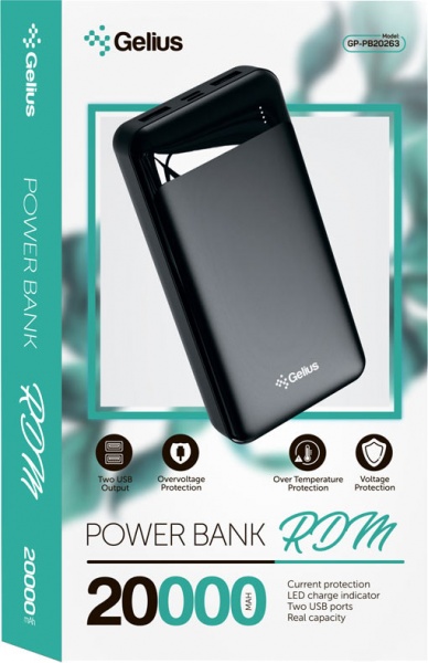Дополнительная батарея Gelius Pro RDM GP-PB20263 20000 m/Ah black 