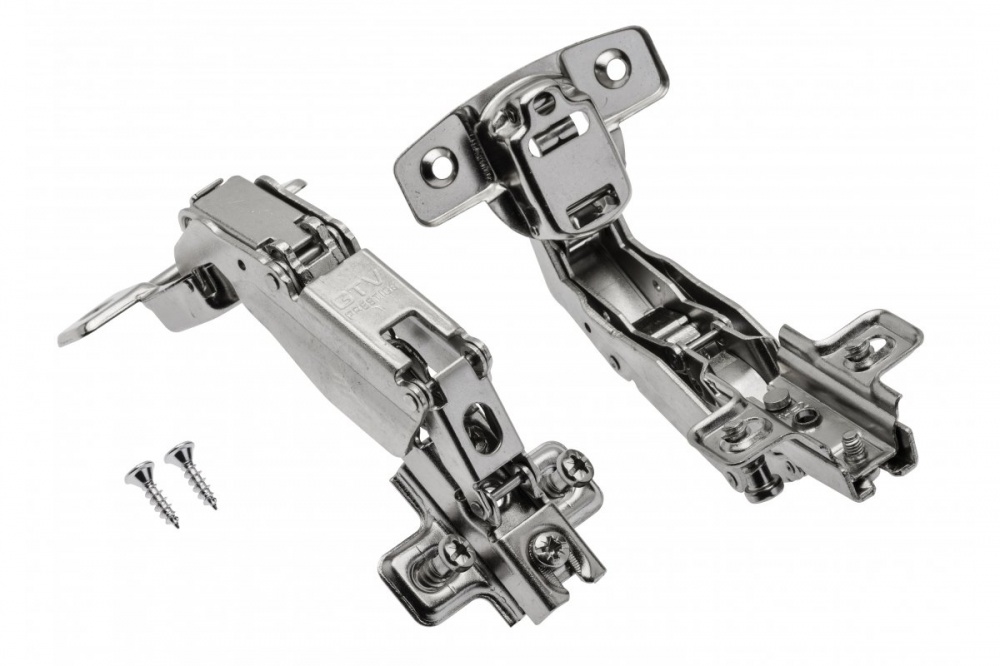 Петля кутова GTV 165° Slide-On без доводчика ZP-KT165H2BE