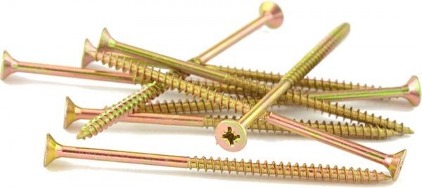 Шуруп универсальный потайная головка ЦЖ 5x100 мм желтый цинк вес Expert Fix