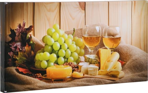 Репродукция Еда и напитки. Белое вино 96x48 см 