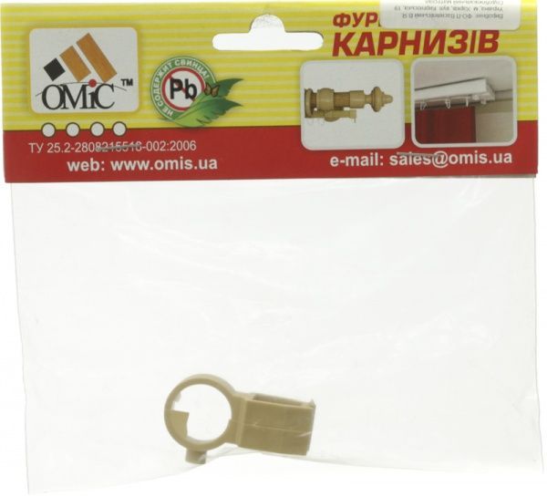 Держатель ОМиС для U-шины наборной d16 мм дуб светлый 