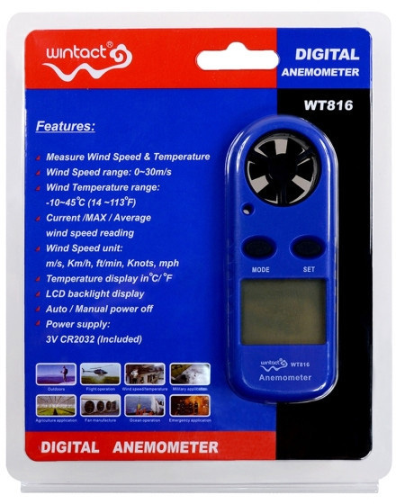 Анемометр WINTACT WT816 