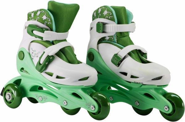 Роликовые коньки GW-369HT р. 34-37 зеленый