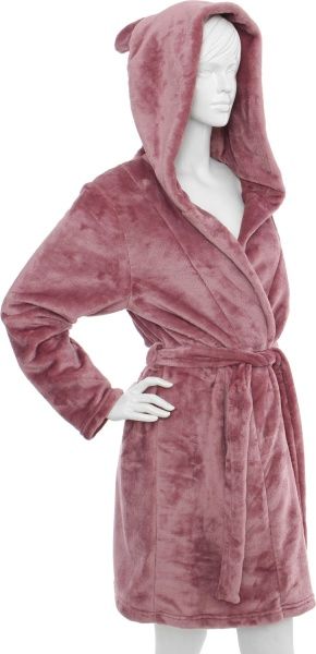 Халат жіночий капюшон з вушками р. XS сливовий 