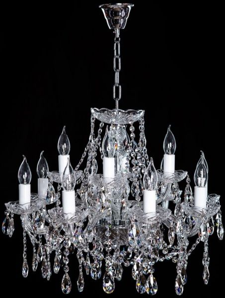 Люстра подвесная Crystal Life 12x40 Вт E14 хром A2320LM-4-8CC 