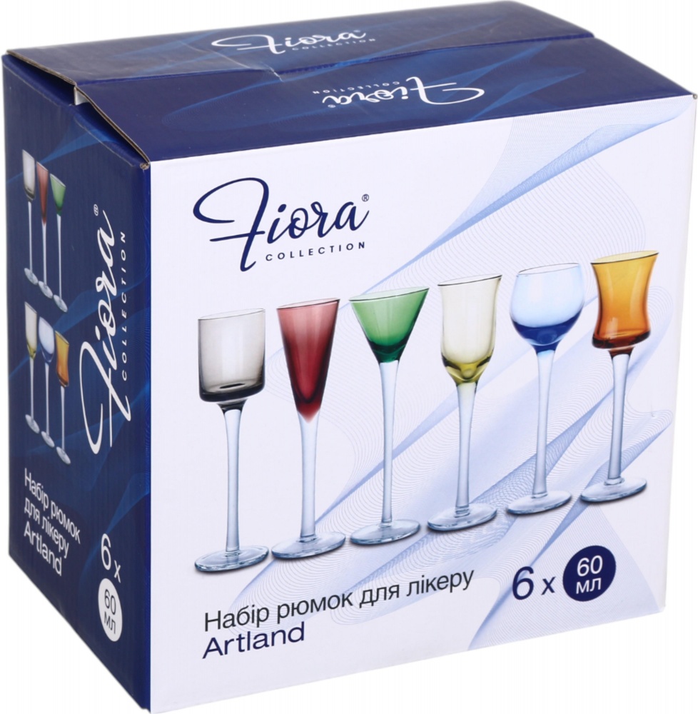 Набір чарок для лікеру Fiora Artland скло 60 мл 6 шт.