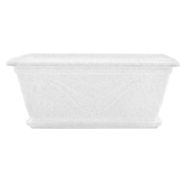 Горшок Петуния с подставкой 30 см белый флок