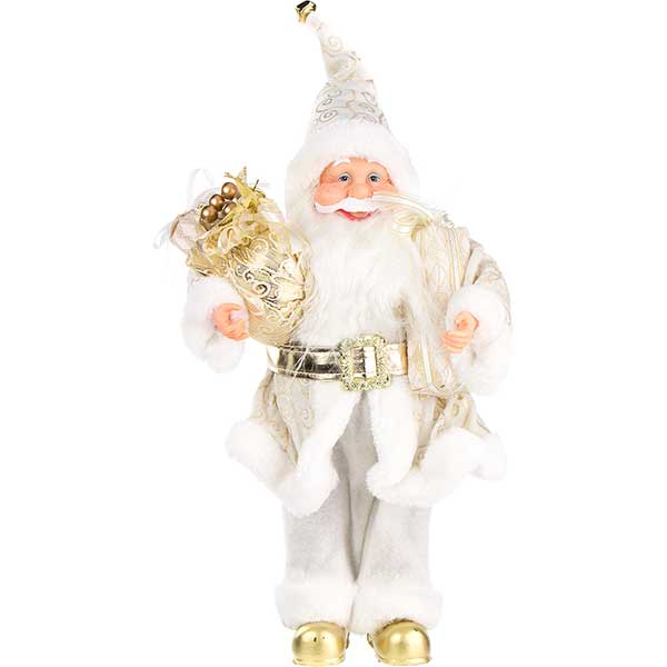 Фігура Дід Мороз бежево-білий 40 см
