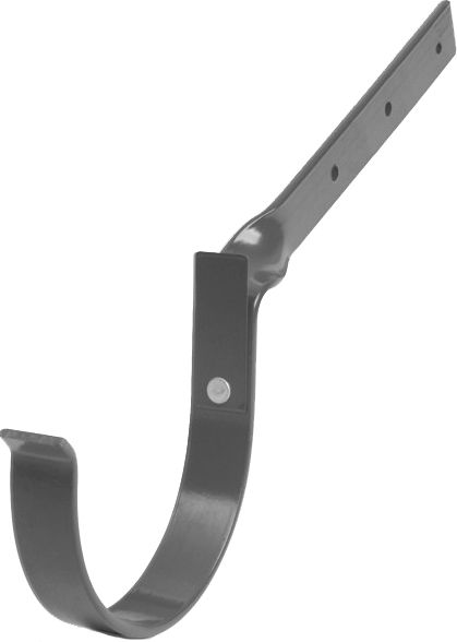 Кронштейн желоба Bryza изогнут металлический 125 мм графит 