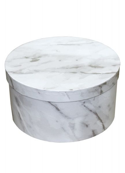 Коробка подарочная круглая мрамор 15,3х8,7 см