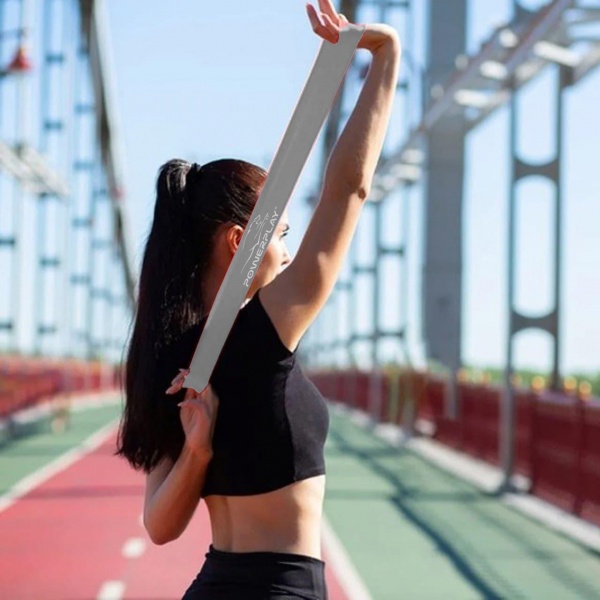 Резинка для фітнесу PowerPlay 4140 Level 3 600x60x1 мм 15 кг сіра