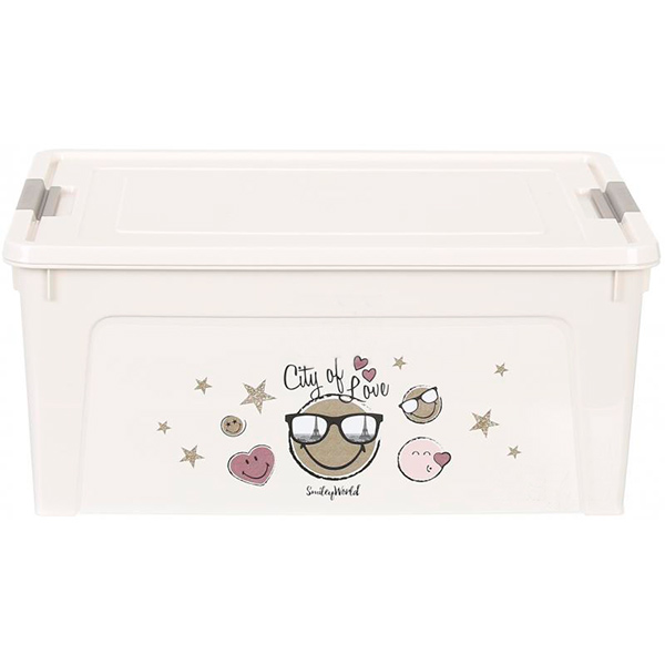 Ящик для хранения Smiley Paris Chic кремовий 140x320x240 мм