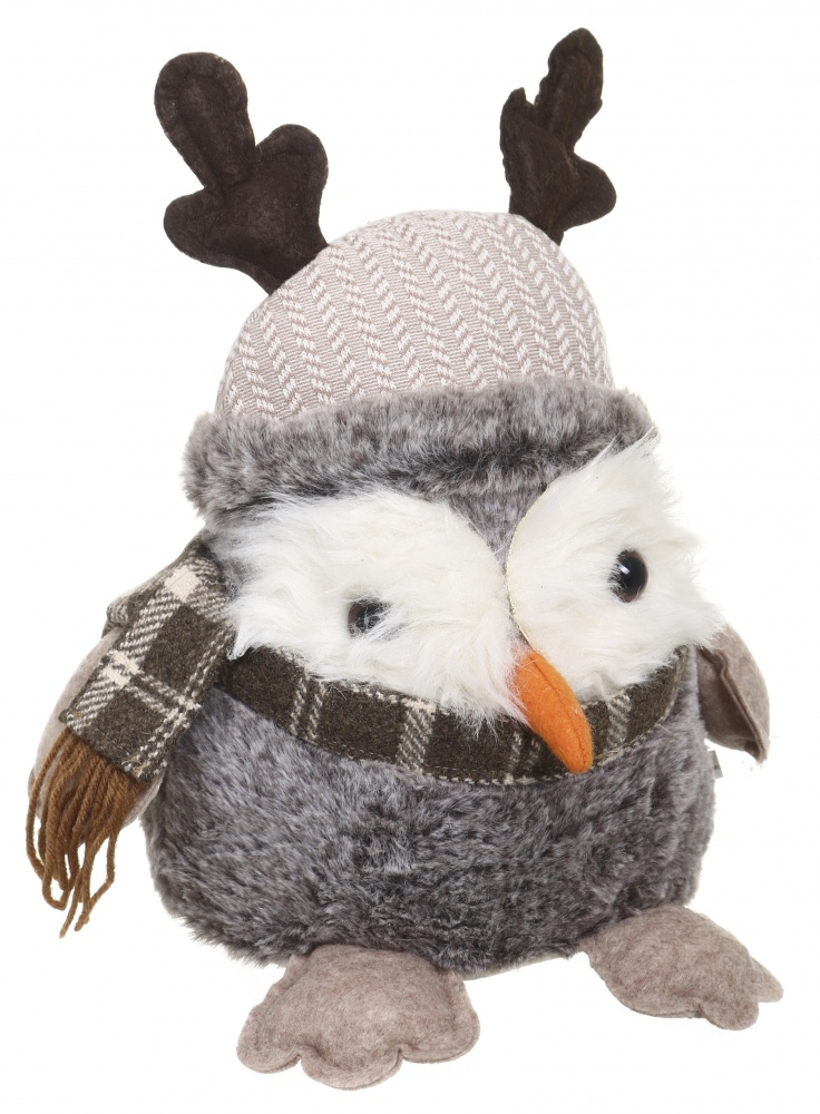 Декорація новорічна сова розумна коричнева 29 см LF2227062