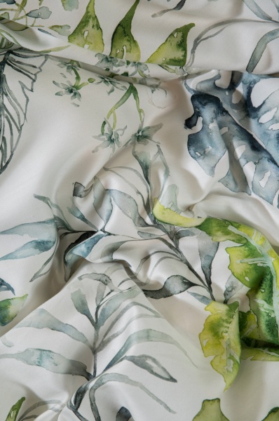 Комплект постельного белья Flora 2.0 белый с рисунком Decoflux 