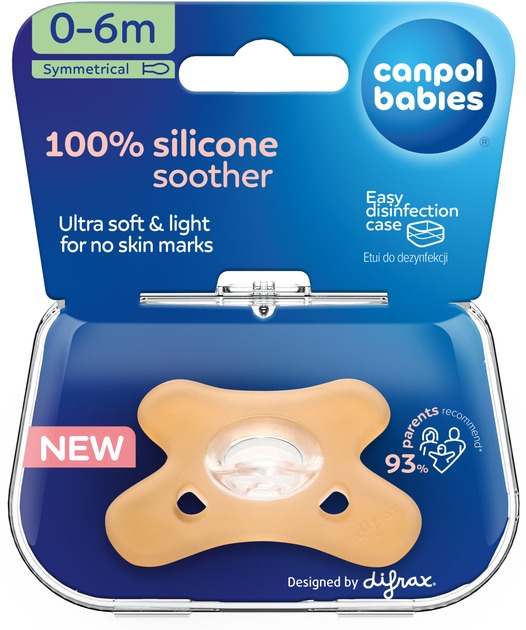 Пустышка симметричная Canpol Babies оранжевая (5901691883093)