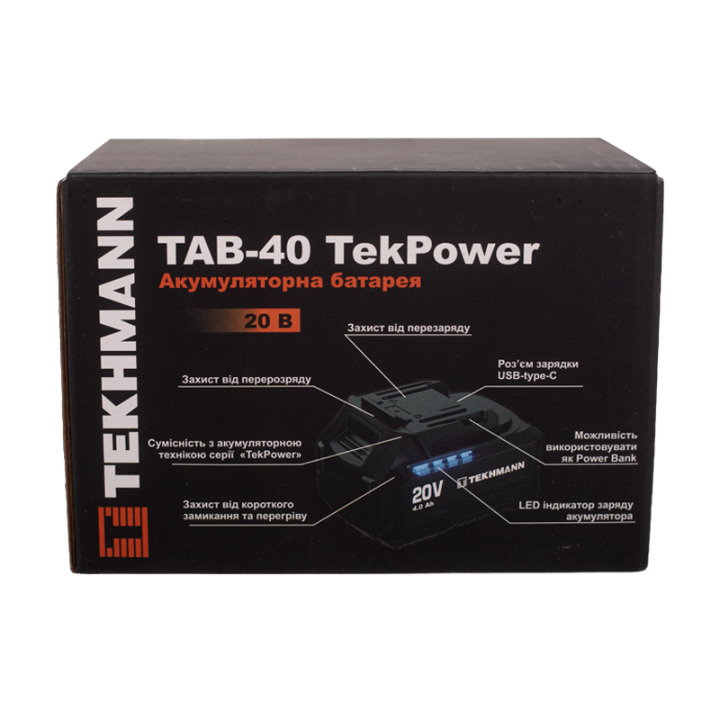 Батарея акумуляторна Tekhmann TAB-40 TekPower (854609)