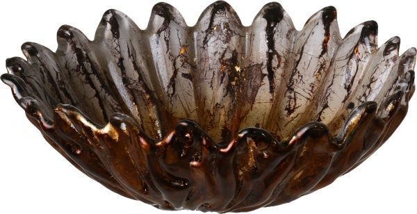 Фруктовница коричневая стеклянная Royal 32 см Antonio Tammaro