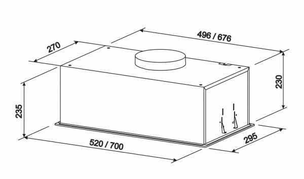 Вытяжка Eleyus INTEGRA 1200 LED 52 WH