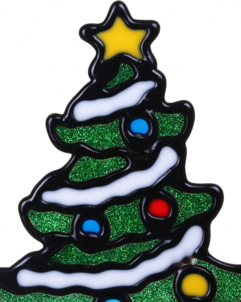 Наклейка декоративная силиконовая микс (6 дизайнов) в ассортименте 10x14 см