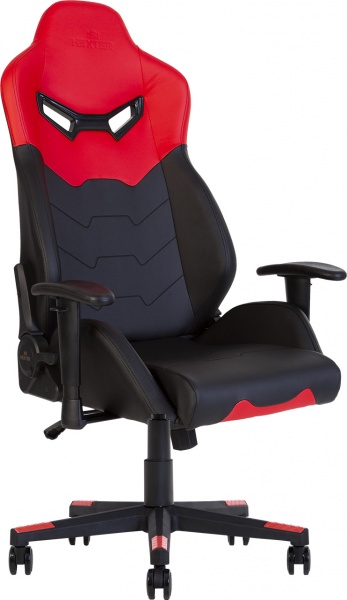 Крісло Nowy Styl HEXTER MX R1D TILT PL70 ECO/01 BLACK/RED FR чорний/червоний 
