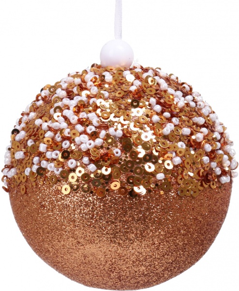 Ялинкова іграшка у формі кулі з паєтками та блискітками 80 мм CAA126660 