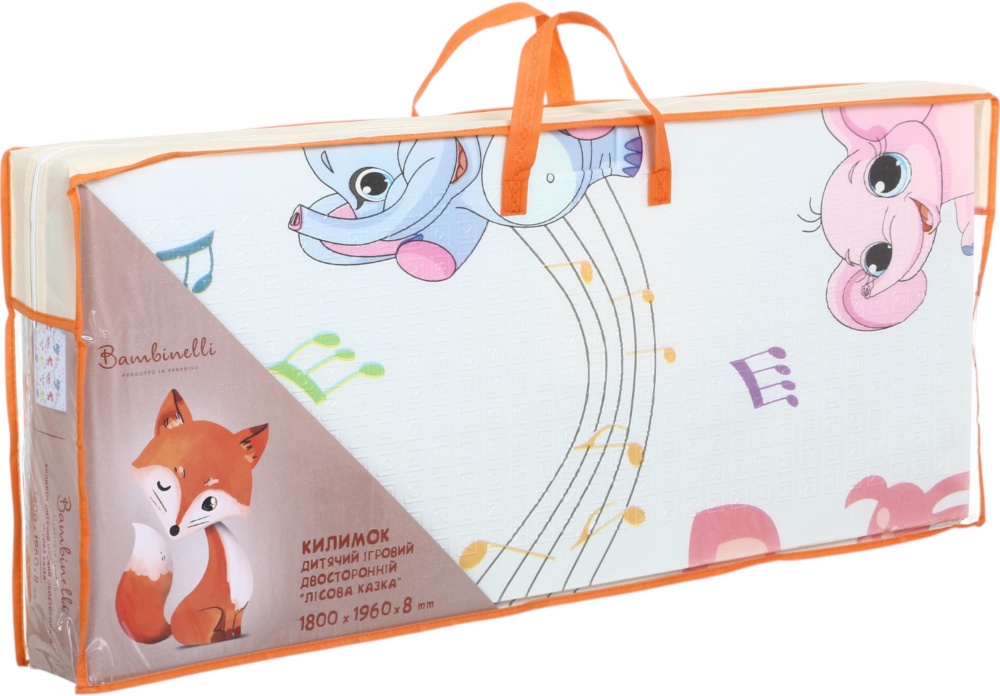 Игровой коврик Bambinelli двухсторонний Лесная сказка 180х196х0,8 см в сумке HSP1286103
