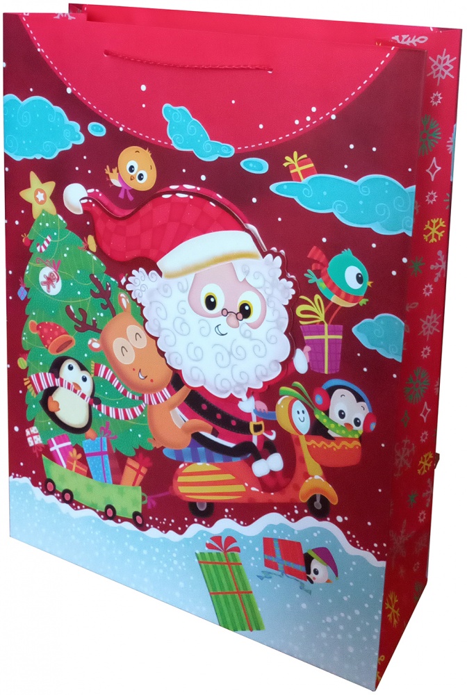 Пакет подарунковий різдвяний KIDS 42Х31 см преміум