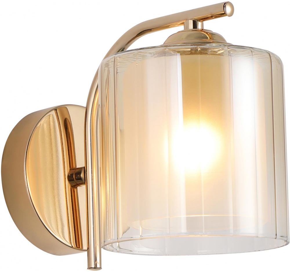 Светильник настенный Sensio Australis 40 Вт E27 золото/амбер ALG-07490/1W