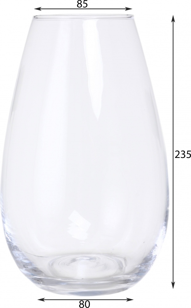 Ваза скляна Wrzesniak Glassworks Lumen 23,5 см прозора 17-11394