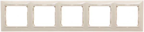 Рамка пятиместная Legrand Valena горизонтальная кремовый 774355