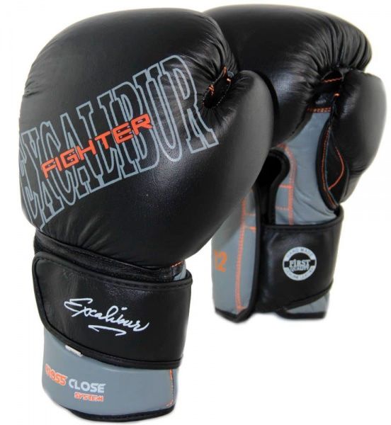 Боксерские перчатки Excalibur 529-07 SS19 10oz черный с серым
