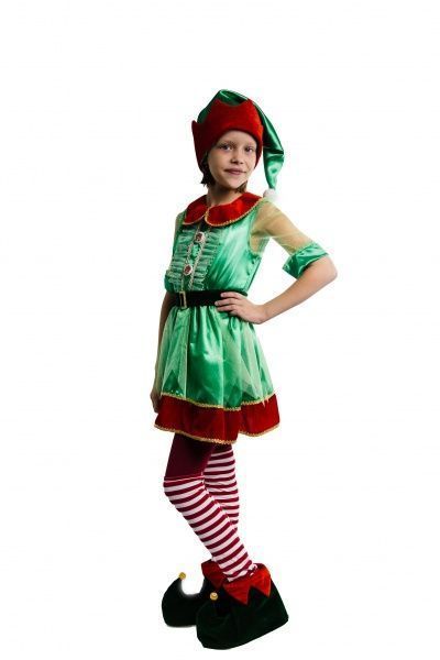 Костюм детский карнавальный КАРНАВАЛІЯ Эльф для девочки р.122 зеленый 