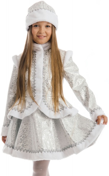 Костюм новорічний КАРНАВАЛІЯ Снігуронька р.128-134 білий 