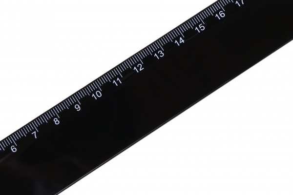 Линейка пластиковая 20 см черная UP! (Underprice)